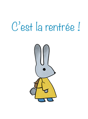 Un petit lapin prêt pour la rentrée